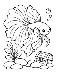 Betta Fish coloring page