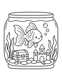 Aquarium Fish Tank coloring page
