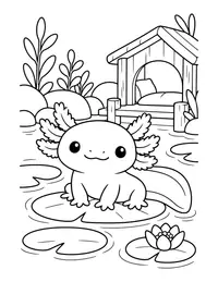 Axolotl coloring page