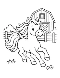 Horse Galloping coloring page