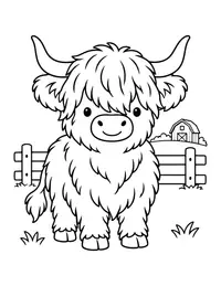 Highland Cow coloring page
