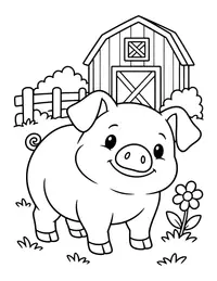 Pot-Bellied Pig coloring page