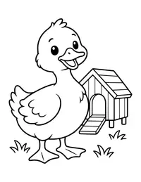 Farm Ducks coloring page