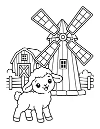 Farm Windmill coloring page