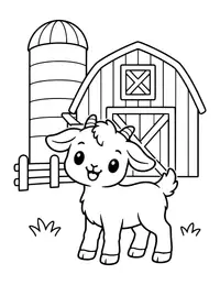 Silo and Barn coloring page