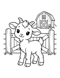 Farm Gate and Fence coloring page
