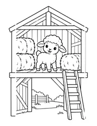 Hay Loft coloring page