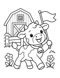 Farm Animal Parade coloring page