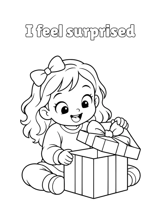 I feel surprised coloring page