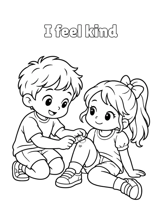 I feel kind coloring page