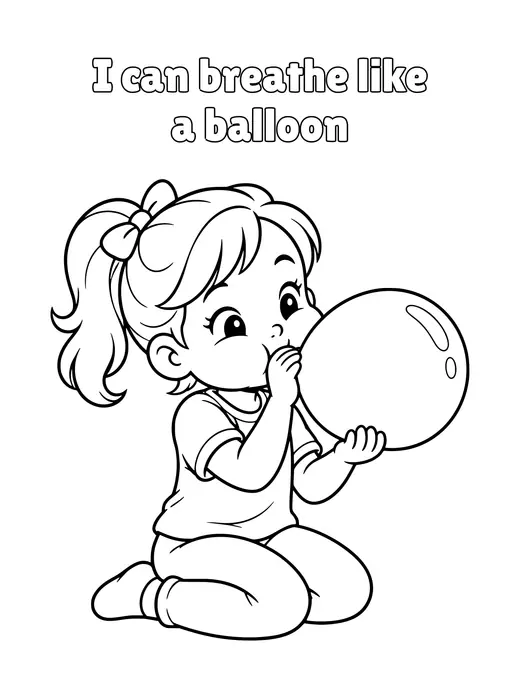 I can breathe like a balloon coloring page