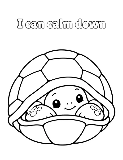 I can calm down coloring page