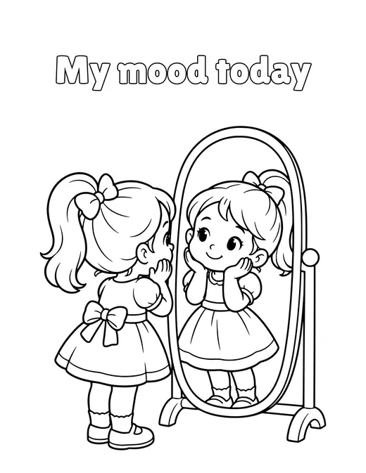 My mood today coloring page