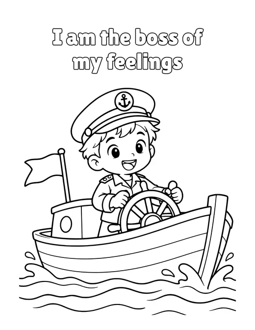 I am the boss of my feelings coloring page