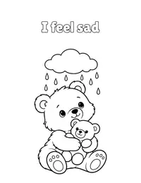 I feel sad coloring page