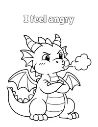 I feel angry coloring page