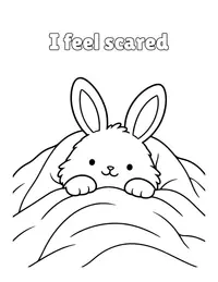 I feel scared coloring page