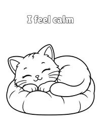 I feel calm coloring page