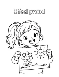 I feel proud coloring page