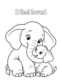 I feel loved coloring page
