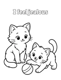 I feel jealous coloring page