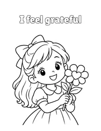 I feel grateful coloring page