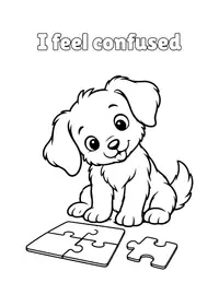 I feel confused coloring page