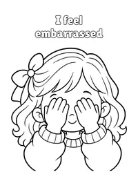 I feel embarrassed coloring page