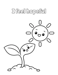 I feel hopeful coloring page