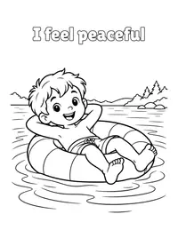 I feel peaceful coloring page