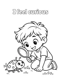 I feel curious coloring page