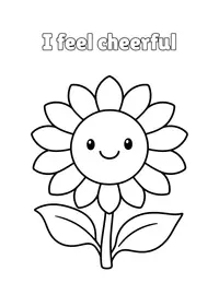 I feel cheerful coloring page