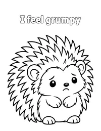 I feel grumpy coloring page