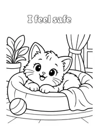 I feel safe coloring page