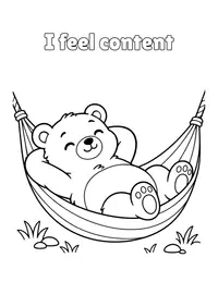 I feel content coloring page