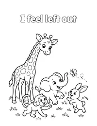 I feel left out coloring page