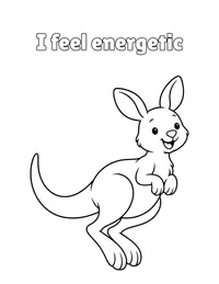 I feel energetic coloring page