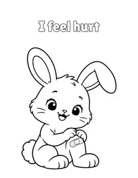I feel hurt coloring page
