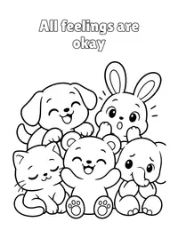 All feelings are okay coloring page
