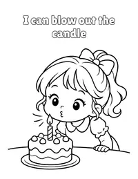 I can blow out the candle coloring page