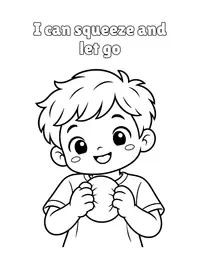 I can squeeze and let go coloring page