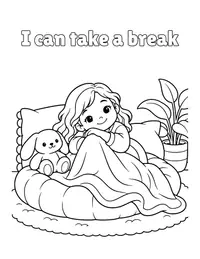 I can take a break coloring page
