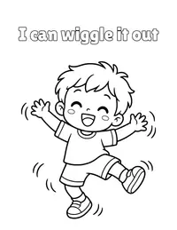 I can wiggle it out coloring page