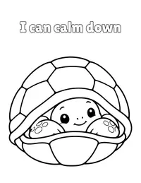 I can calm down coloring page