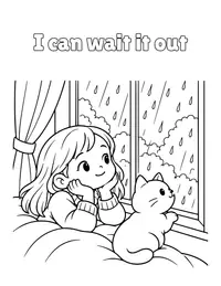 I can wait it out coloring page