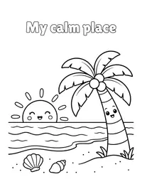 My calm place coloring page