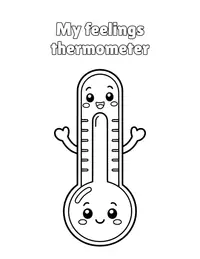 My feelings thermometer coloring page