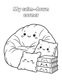 My calm-down corner coloring page