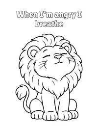 When I'm angry I breathe coloring page