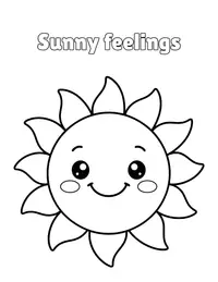 Sunny feelings coloring page